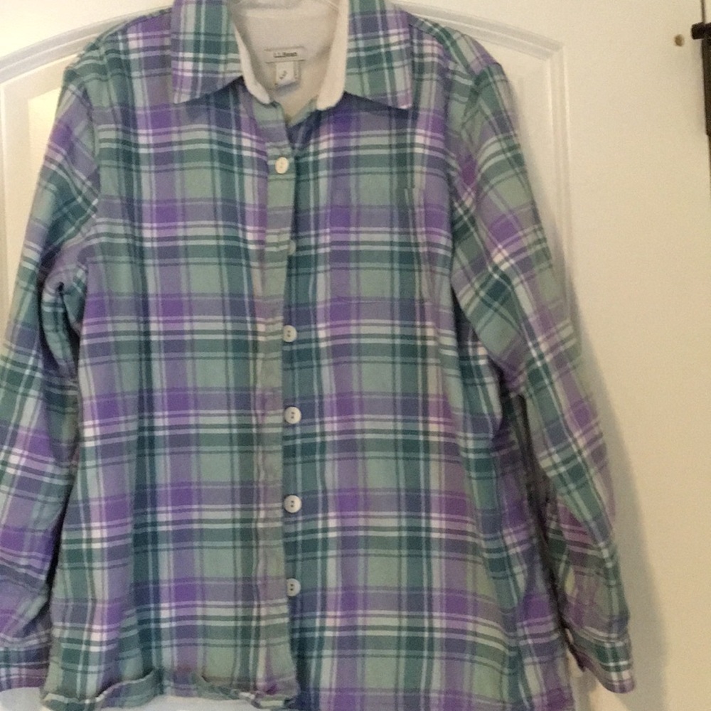 LlBean S Pet lines long sleeve top